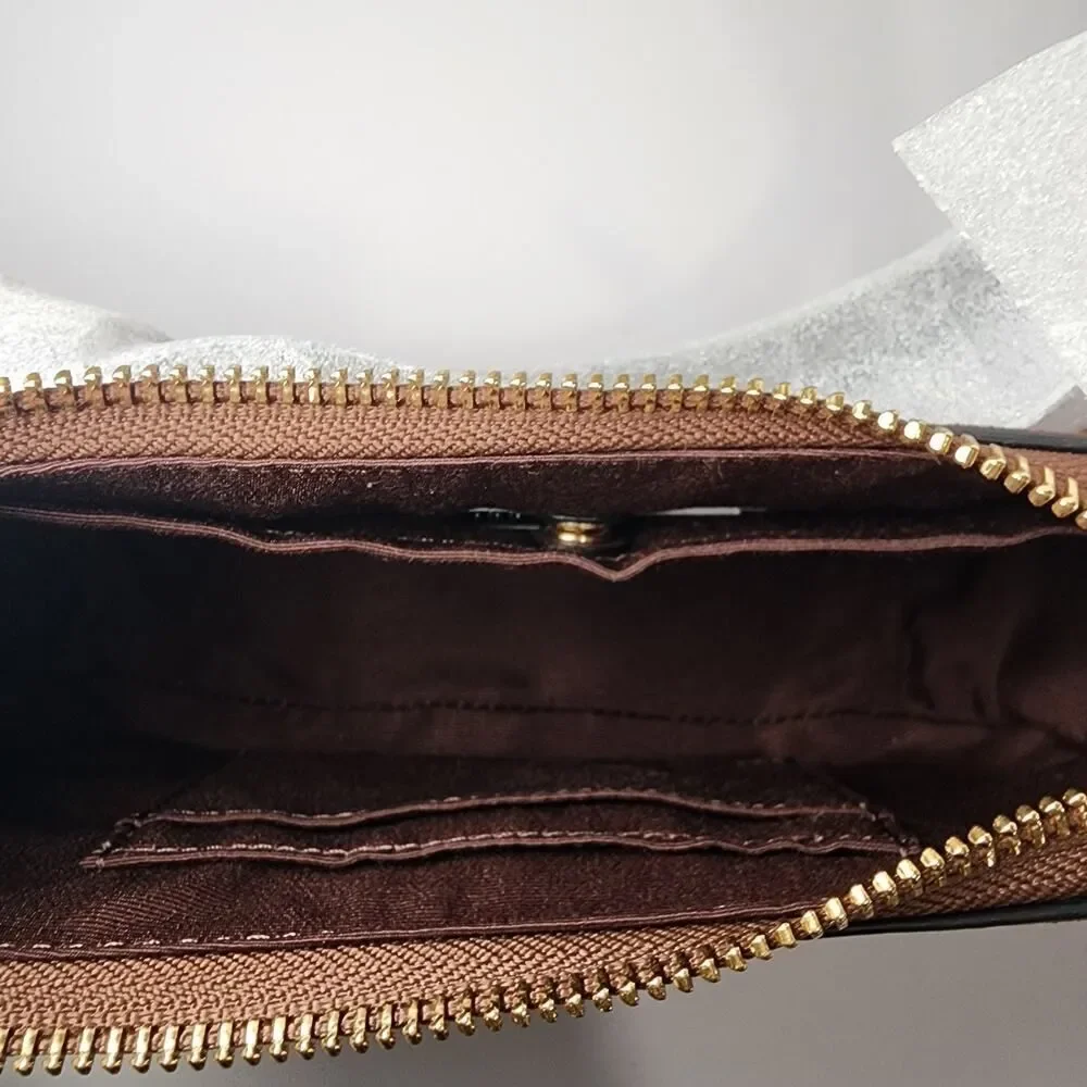 NWT Coach CCE42 Teri Mini Crossbody Top Handle Handbag Suede Vintage Brown